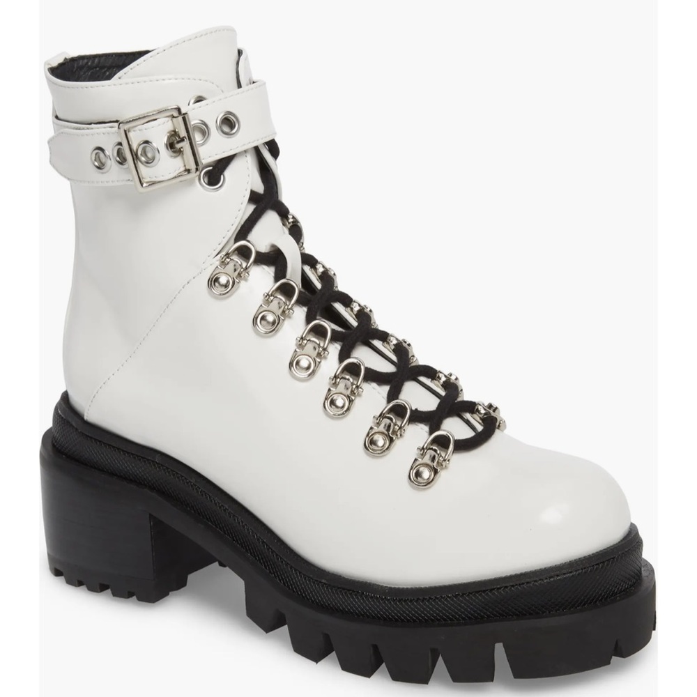 Jeffrey Campbell Czech Combat Boot in White